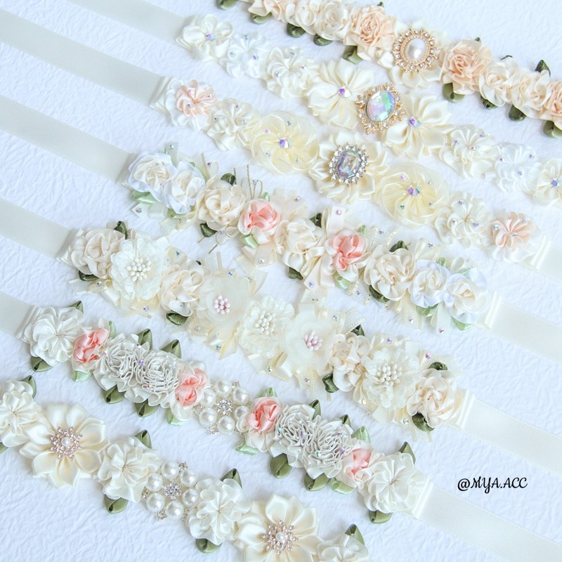 MYAACC Off-White Flower Ballet Head Flower Headband Gebelia Giselle Farmer Role Performance Headwear