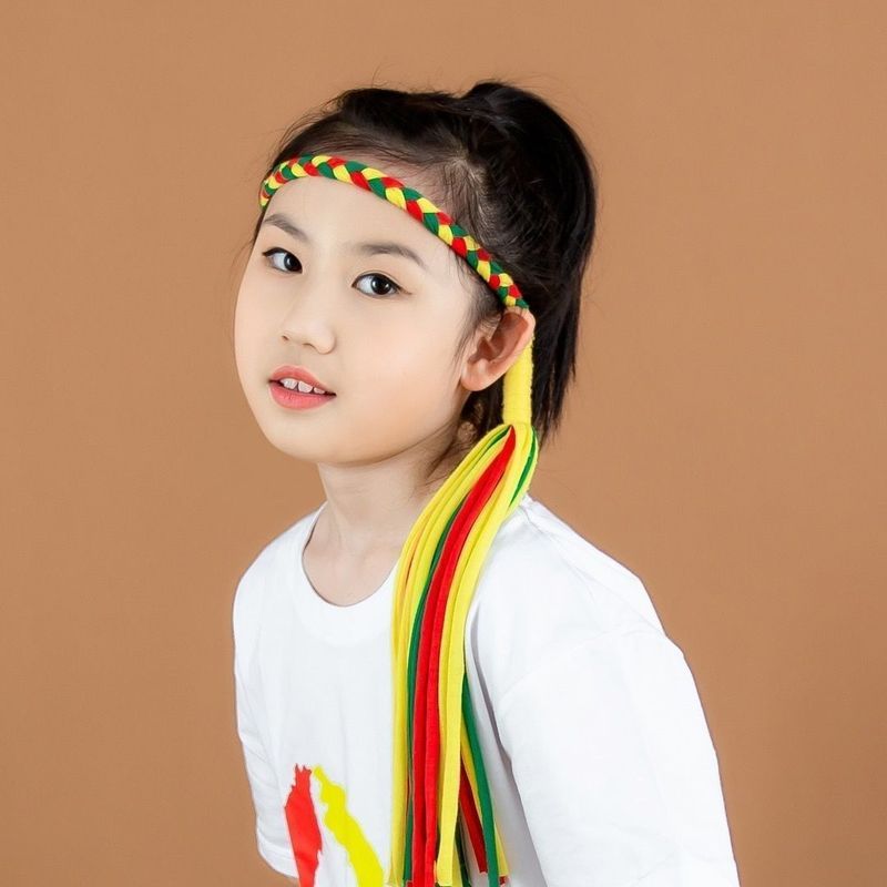Estoque pronto Tambor Performance Headwear 2026 Novo Estilo Cheerleading Headwear Crianças Performance Headband Colorido