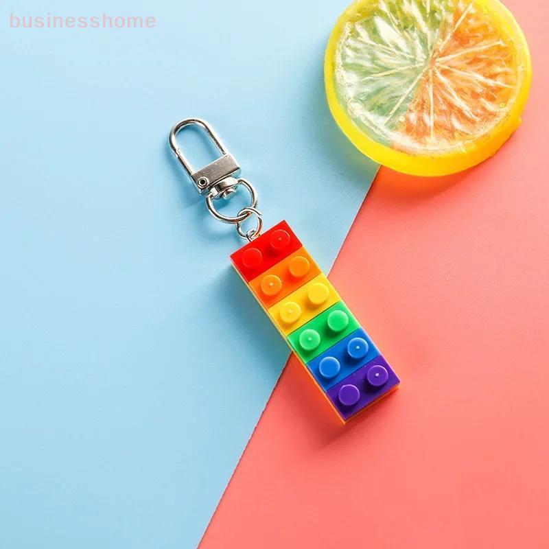 < busines > Cor Brilhante Arco-Íris Construção Bri Chaveiro Para Mulheres E Homens Gay Lésbica Punk Jóias Acessórios Org