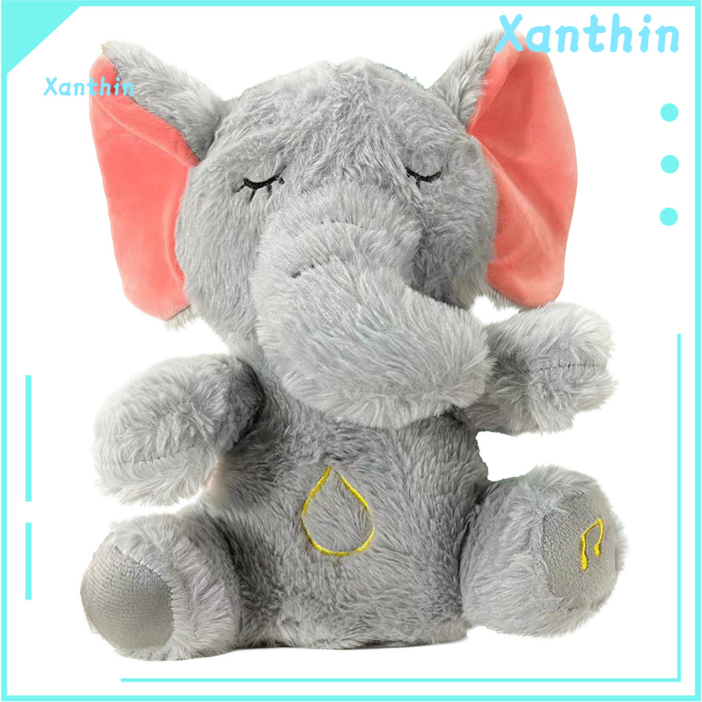 Breathing Elephant Plush Comfortable Sleep Companion Toy with Music Light – Soothing Rabbit for Baby Comfort Soft Stuf