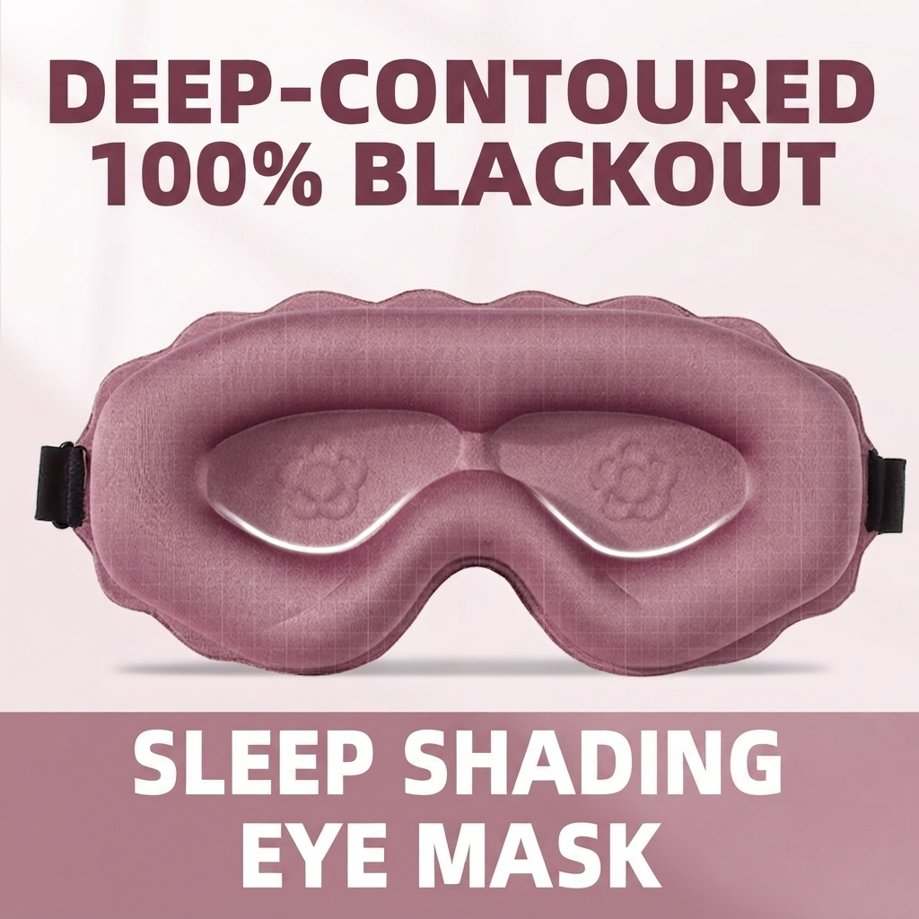 Sleeping Eye Mask: 3D Deep Contour Design, Good Light Blocking Performance, Soft and Comfortable