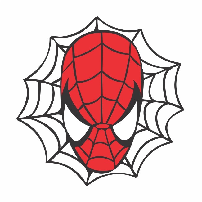Adesivo de Paredes Homem Aranha na Teia 21cm X 20cm Spider Para Decoração Marvel Geek Nerd Gamer