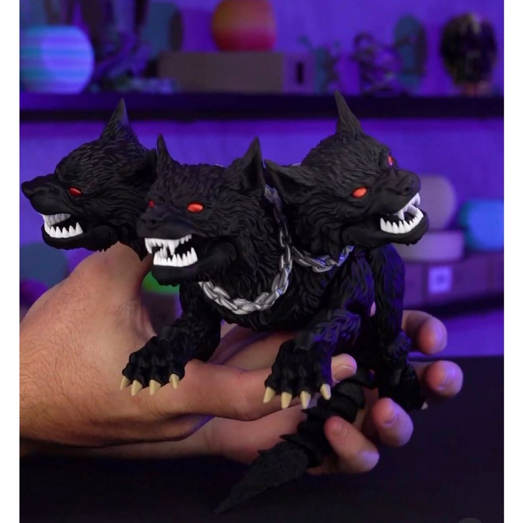 Cerberus 3 Cabeças Articulado Action Figure Geek Mitologia Grega Colecionável 20cm Decor Nerd Gamer