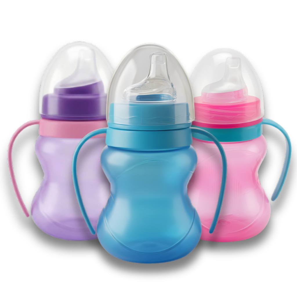 Copo Antivazamento 240ml Petita Bico Transição Alças Laterais Liso - Azul Rosa Roxo