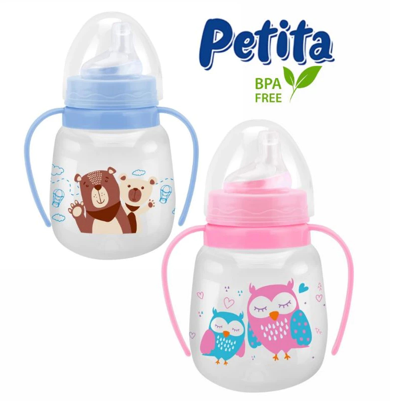 Copo Infantil de Treinamento 240ml com Alça Petita | Bico de Silicone Antivazamento | Livre de BPA