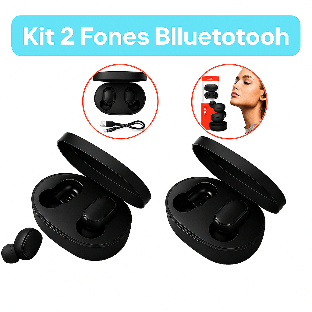 Fone de Ouvido TWS Bluetooh 5.0 REDMI Recarregável com Microfone