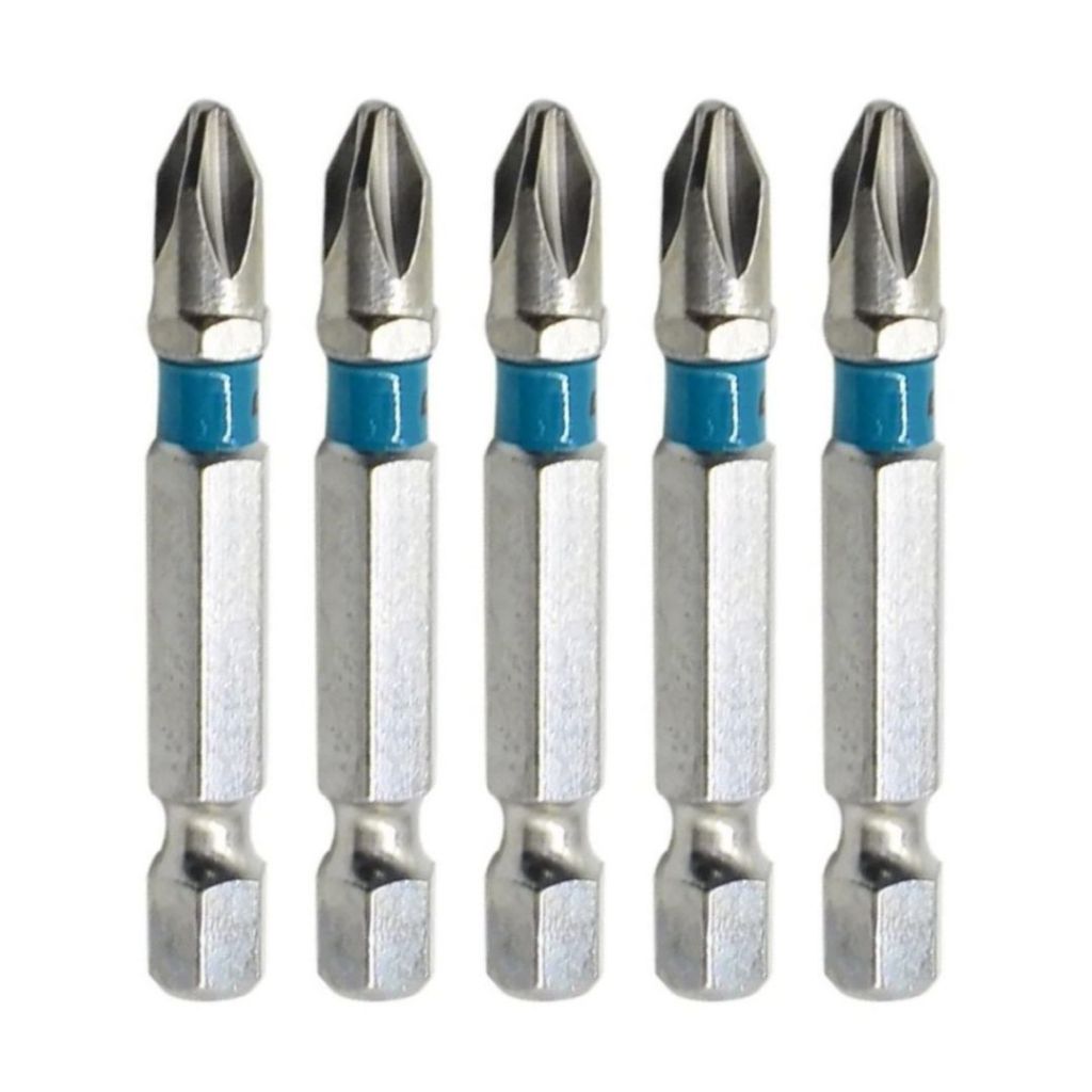 Ponta Bits PH2 50MM 5 Peças Ponteira Magnética Antiderrapante Philips Aço S2 Imantada