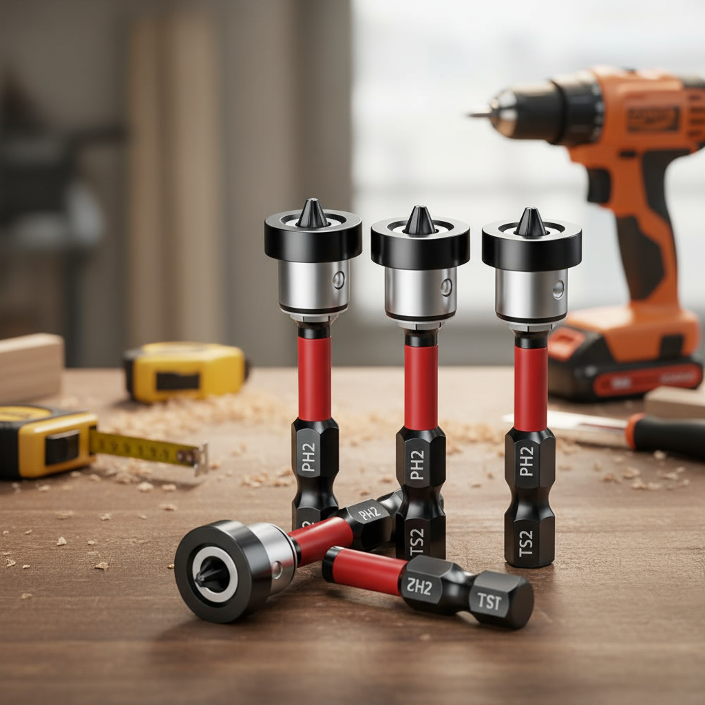 3/5 peças chave de fenda magnética ajustável de 50mm, bits PH2 para posicionamento em madeira, teto, piso, placa de