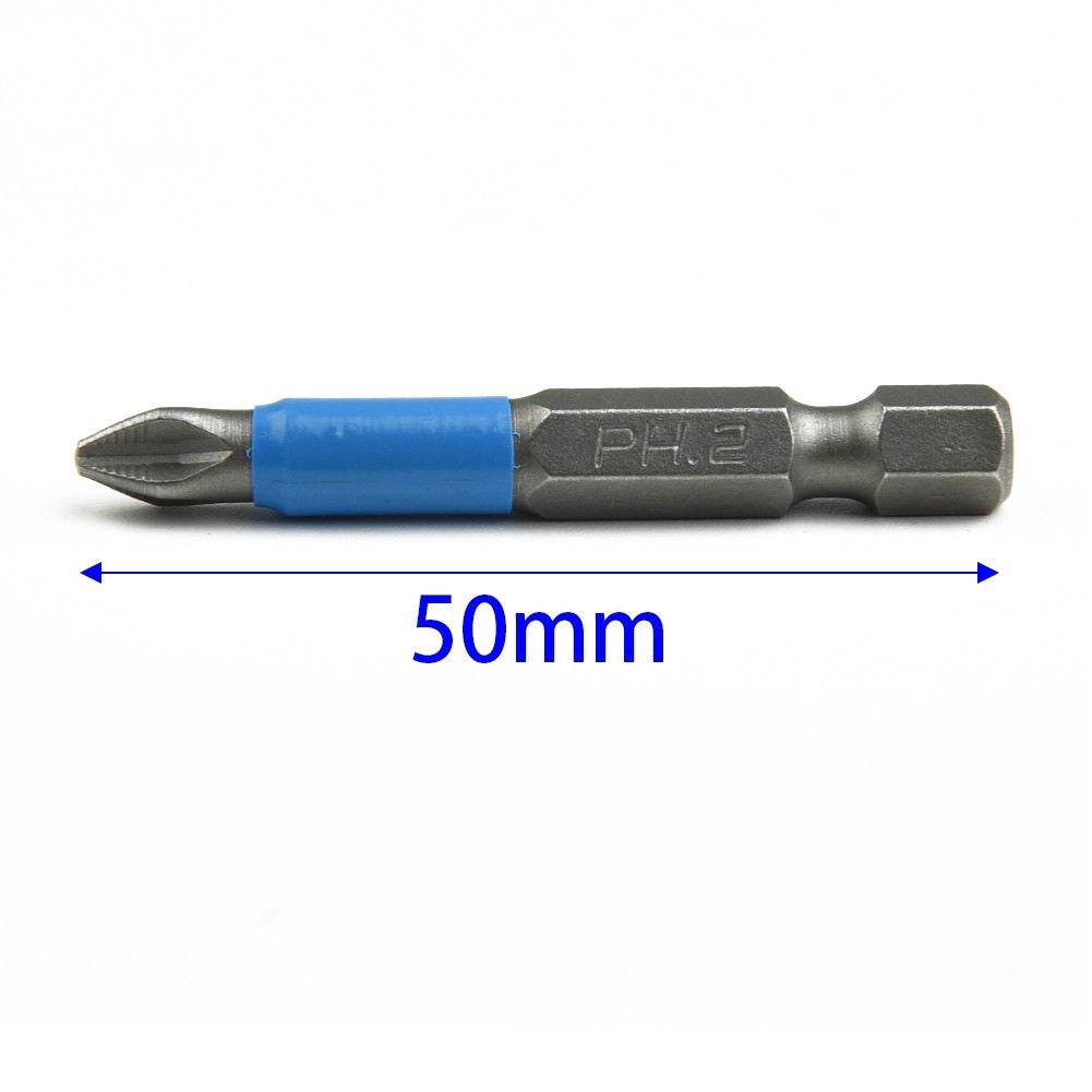 Conjunto de Bits Magnéticos de Aço PH.2 para Furadeira de Impacto Elétrica 50mm (4Peças)
