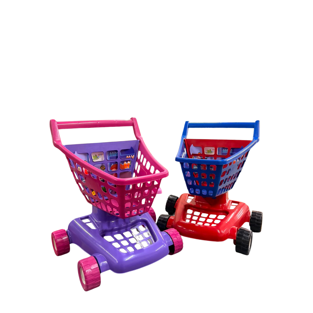 Carrinho de Compras Infantil Supermercado Para Crianças Meninas e Meninos