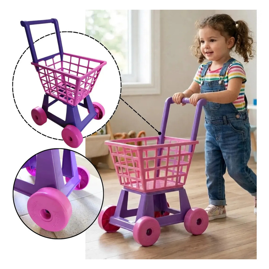 Brinquedo Infantil Carrinho De Supermercado Baby Compras
