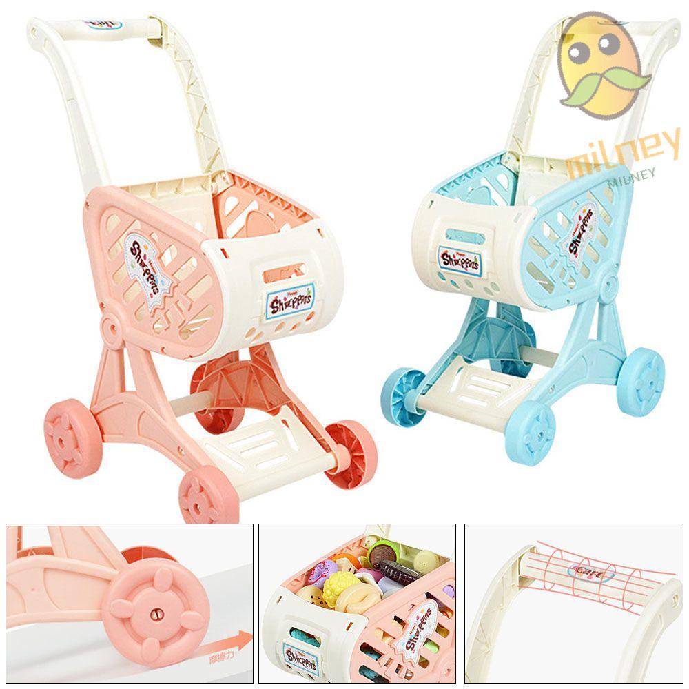 Carrinho De Compras Infantil Corte Plástico Frutas Legumes Role Play Supermercado