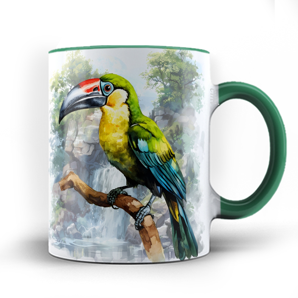 Caneca xicara Toucan Tucano do bico vermelho 25