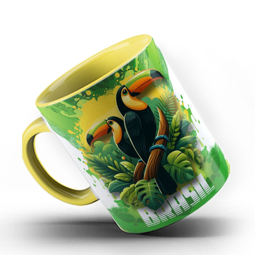 Caneca xicara Tucano Brasil Toucan Amazonia 24