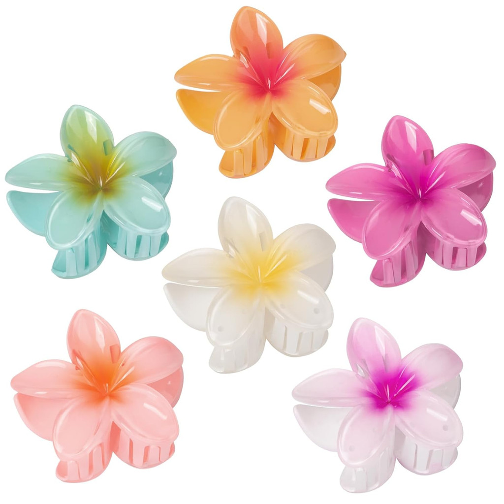 6 Piranha De Flor Garra Para Cabelo Grampo De Praia Acessório Feminino Elegante Charmoso
