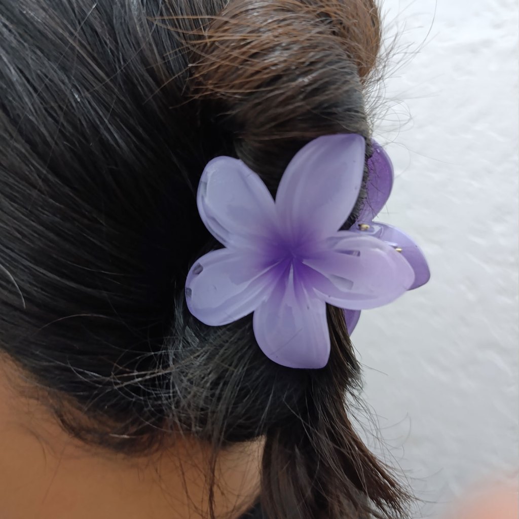 Presilha Flor Piranha Prendendor de Cabelo Piranha de Cabelo Medio