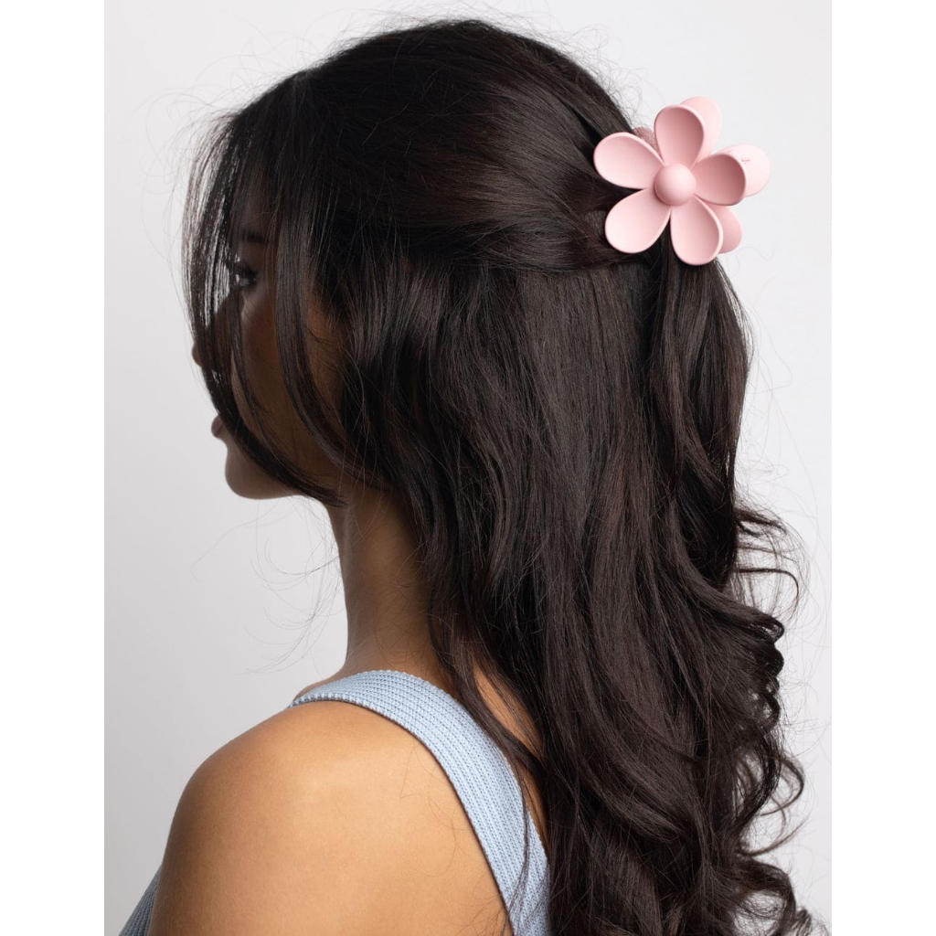 Kit 2 Grampo Piranha Presilha Cabelo Flor Tropical Garra Frangipani Prendedor Feminino Estilo Coreano Praia Feriado