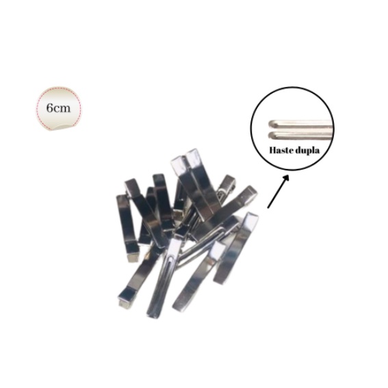 Bico de Pato Sanding 2 Garras 6cm (50 Unidades) para Laços