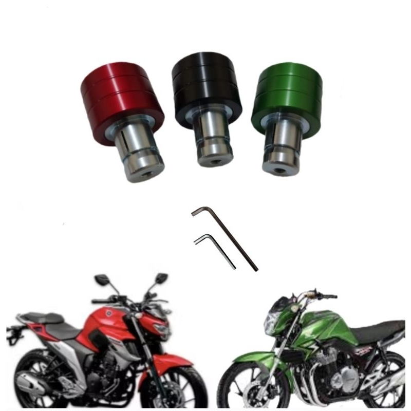 Contra Peso De Guidão Oco Moto Alumínio Anodizado Pcx Titan Twister Cargo Yes Fazer