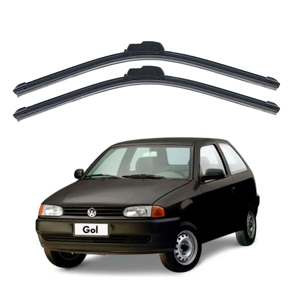 Par Palheta Limpador Parabrisa Silicone Gol G2 1995 À 1999 Kit Limpador de Parabrisa Gol G2