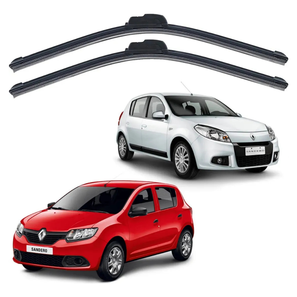 Par Palheta Limpador Parabrisa Silicone Sandero 2007 À 2013 Kit Palhetas Parabrisa Sandero