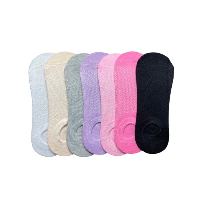 Kit 3 Pares Meia Invisível Unissex Silicone no Calcanhar Não Escorrega