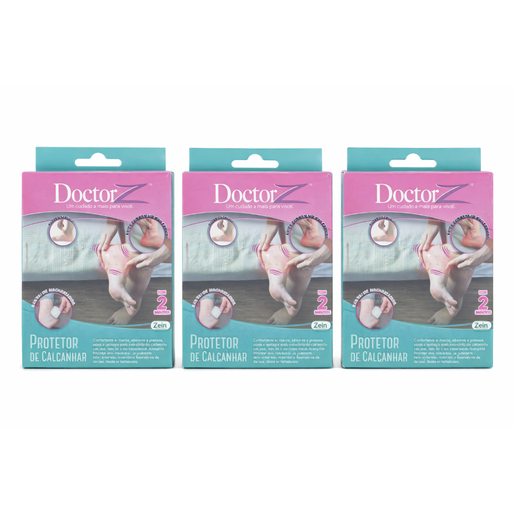 Protetor Calcanhar Silicone Anti Bolha Kit 3 Pares - Evita Atrito Esporão e Dor Macio
