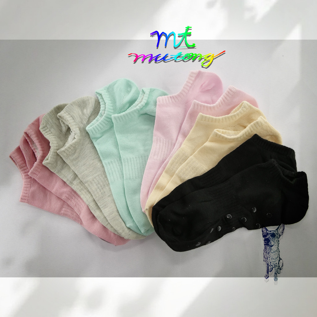 Kit 3/6/9/12/15 Pares de Meias Sapatilha feminina Com Silicone//2156