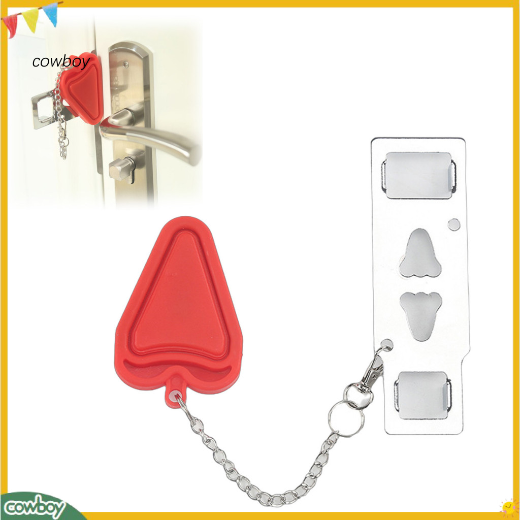 Portable Door Lock for Home Travel – No Drilling Security Stop for Hotel Apartment Dormitory Easy Privacy Protection E