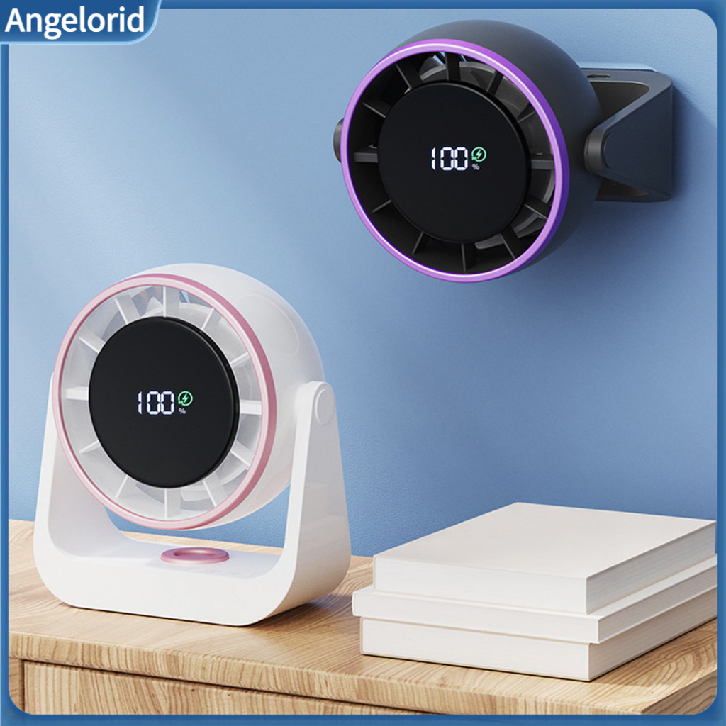 Compact Air Circulation Fan Portable Desktop for Office Usb Rechargeable Adjustable Airflow Quiet Personal for Dormitory