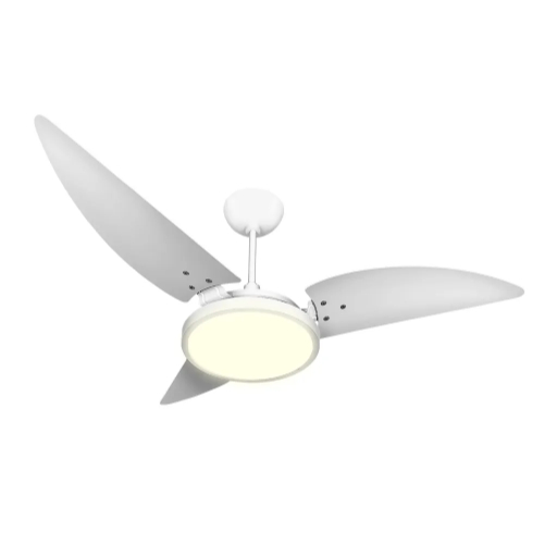 Ventilador Maragogi Branco Branco com Led Branco Quente 220V