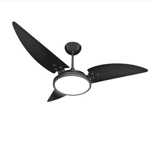 Ventilador Maragogi Preto Preto com Led Branco Frio 220V