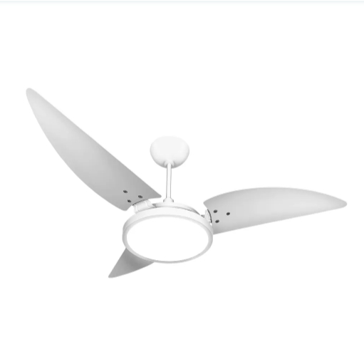 Ventilador Maragogi Branco Branco com Led Branco Frio 220V