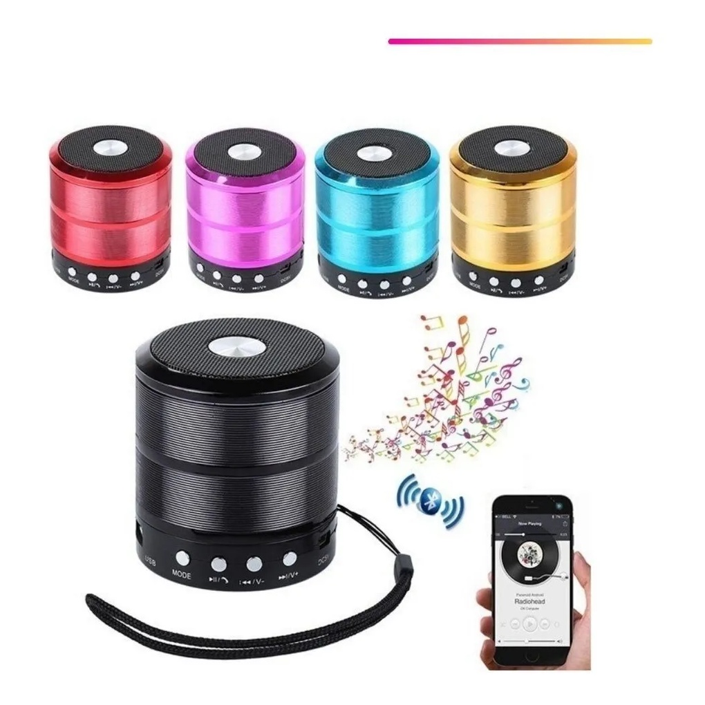 Mini Caixinha Som Bluetooth Port‡til Usb Mp3 P2 Sd R‡dio Fm