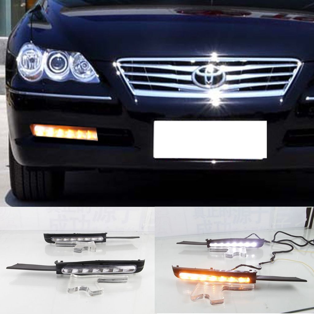 Para Toyota Mark X 2004-2009 Luzes Diurnas Fluindo Sinal De Volta