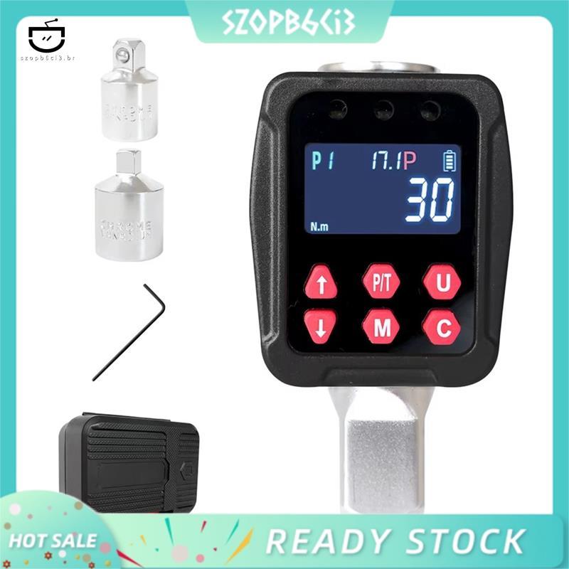[szopb6ci3 . br] Adaptador De Chave De Torque Digital De Alta Precisão 17-340N.M Com Luz De Fundo Display LCD Para Portá