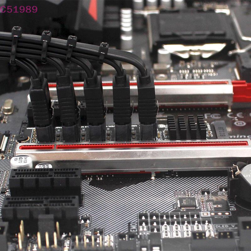 [kaan] M . 2 NVME PCI-E PCIE X4 X8 X16 Para 6 Portas 3.0 SATA Adaptador Placa Riser III ASM1166 6GB/S Chassis Servidor P