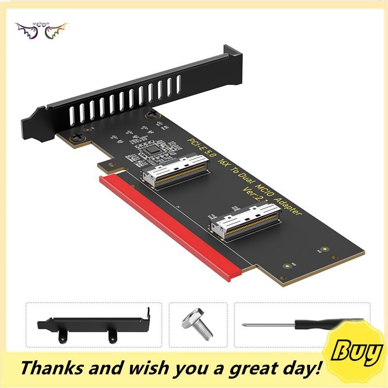 Versão PCI-Express PCIe 5.0 X16 Para Placa Adaptadora Dual MCIO SFF-1016 Estações De Trabalho De PC Desktop