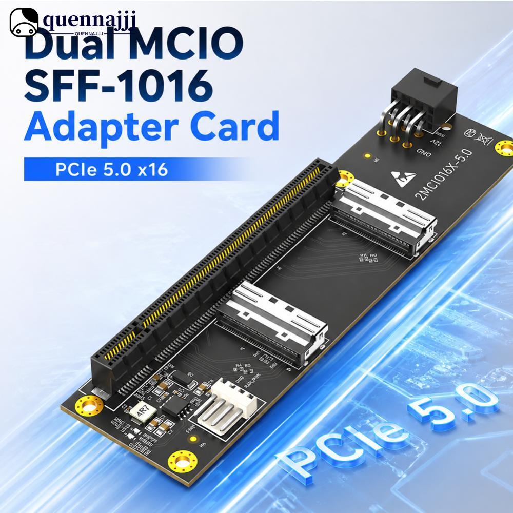 QUENNA PCI-Express PCIe 5.0 x16 Para Placa Adaptadora Dual MCIO SFF-1016 K9V7