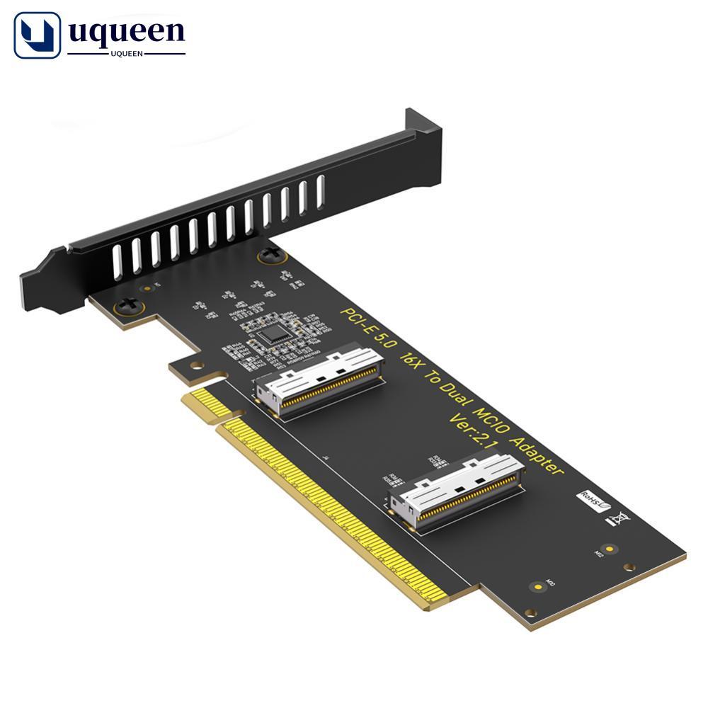 Adaptador UQUEEN PCI-Express PCIe 5.0 x16 Para Dual MCIO SFF-1016 B7C1
