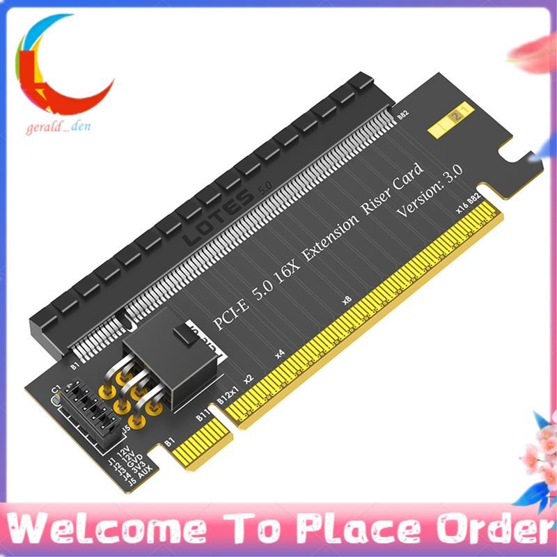 PCI-E 5.0 16X Para X16 Placa Adaptadora Conversora De 180 Graus PCIE Riser Card Com Conector ATX 6Pin PWR