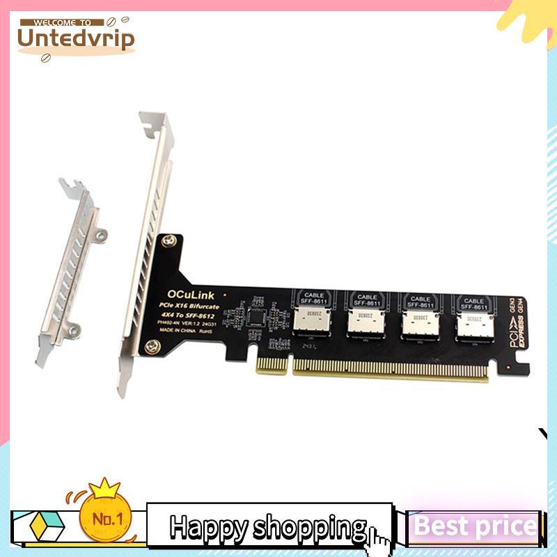 PCI-E X16 Split 4 Portas Placa De Expansão Oculink SFF8611 & 8612 NVME PCIe Sólido Dtate Drive Adaptador Para Da-Mãe