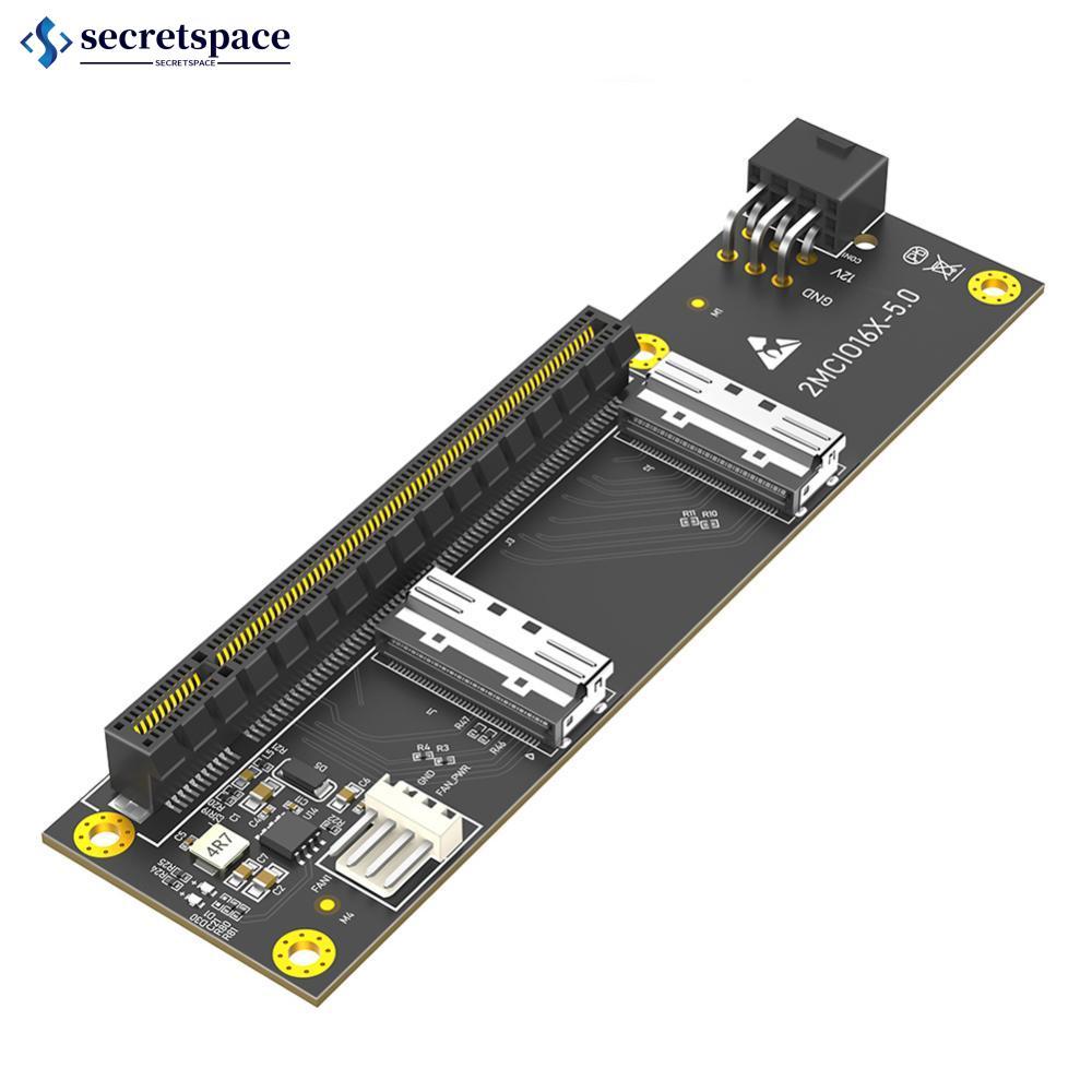 SECRETSPACE PCI-Express PCIe 5.0 x16 Para Placa Adaptadora Dual MCIO SFF-1016 I8L7
