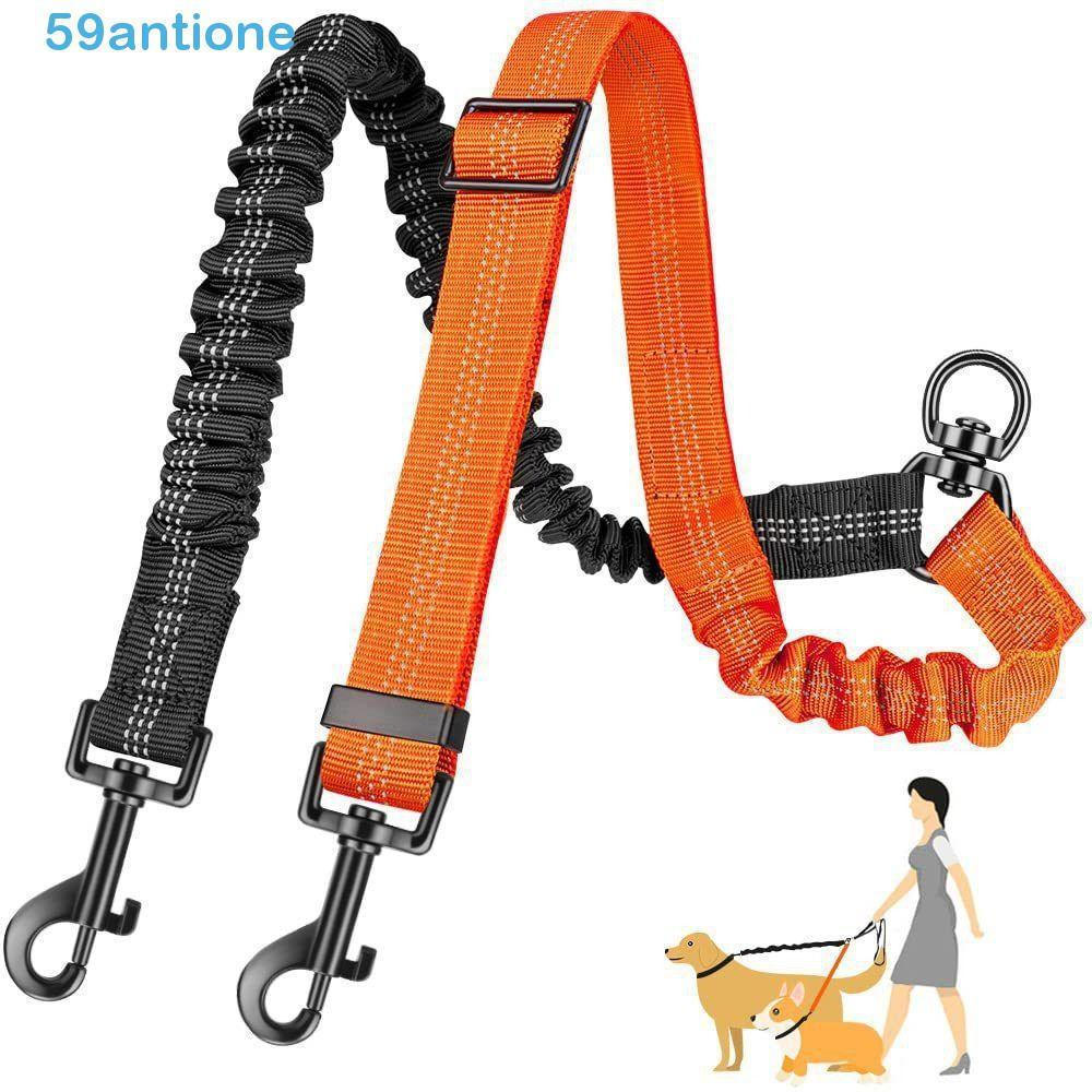 ANTIONE Two Dog Lead , 2 Em 1 Alça Ajustável Trela Dupla Para Cães , De Tração Dois Com Absorção De Choque