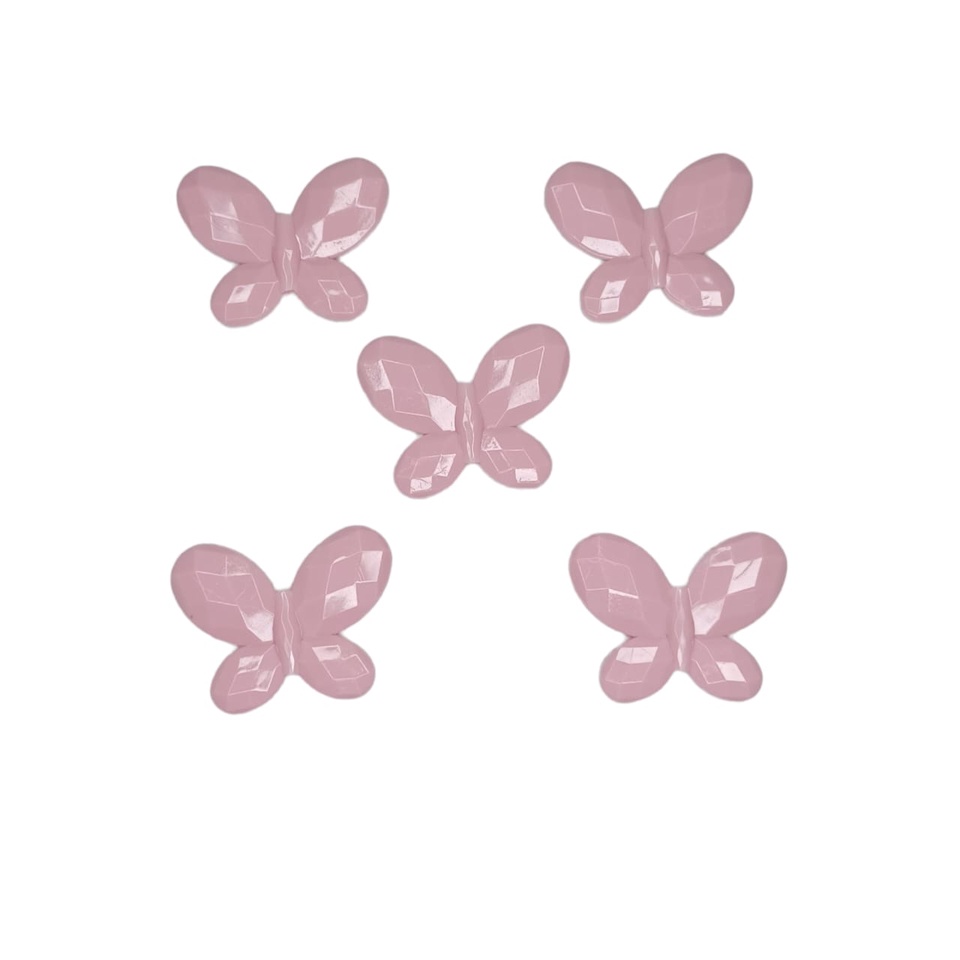 Borboleta Cor Rosa bebe Passante Pingente Cortina Aplique Decoração Kit 10 Peças