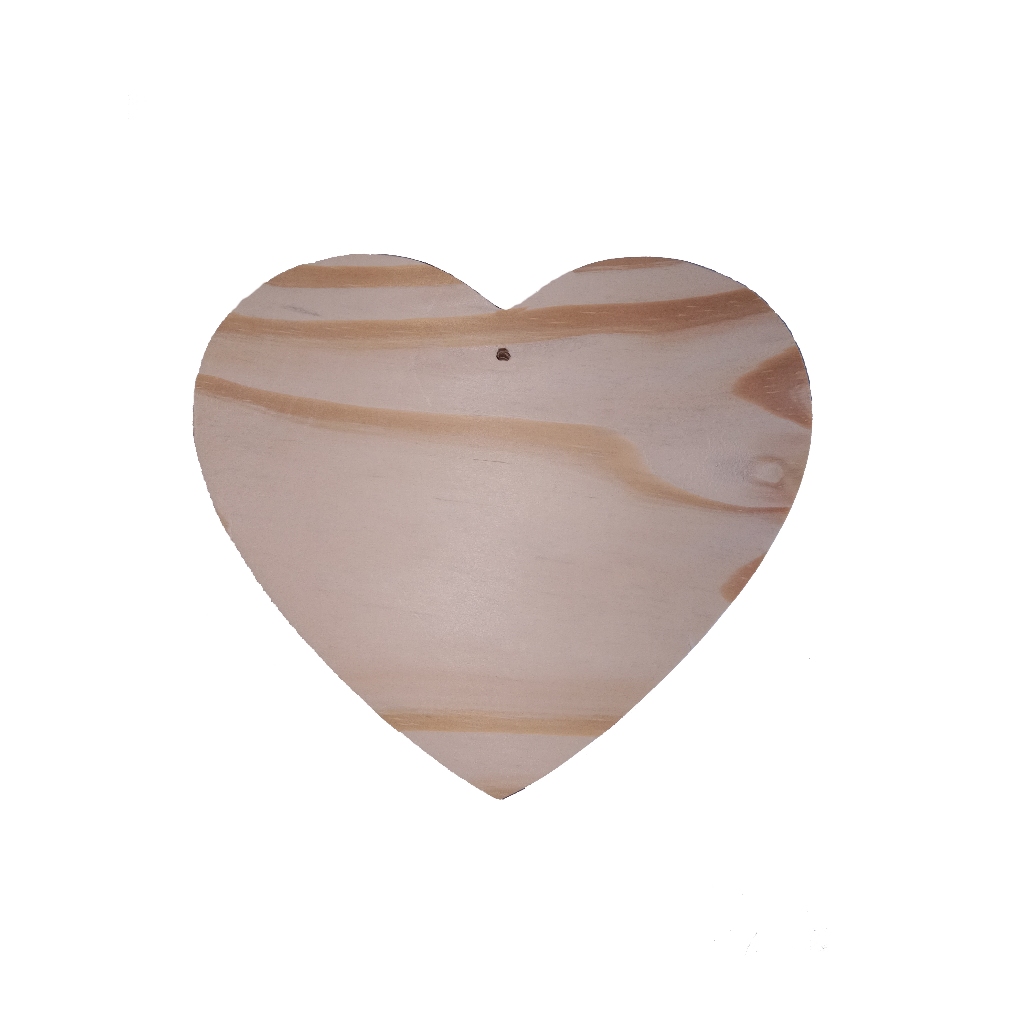 KIT Corações 8cm com Acabamento de Madeira Pinus, Pingente, Artesanato, Mesa Posta, Decoração.