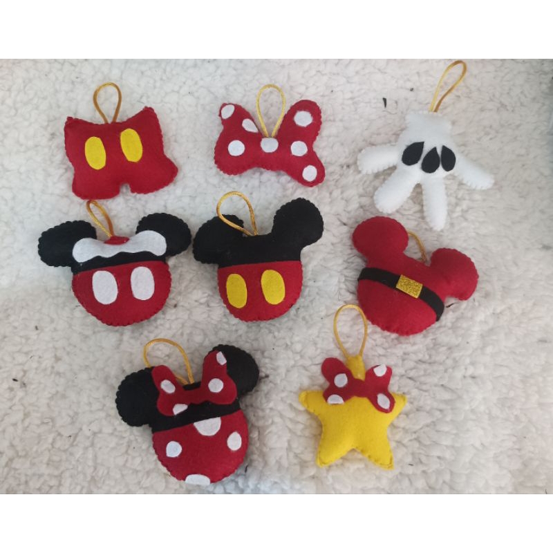 kit natal mickey pingente decoração aplique