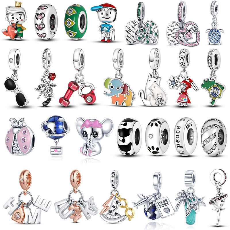 Original Decoração Planeta Avião Planeta Avião Pingente s925 Sterling Silver Exquisite Fashion Jewelry DIY Gift