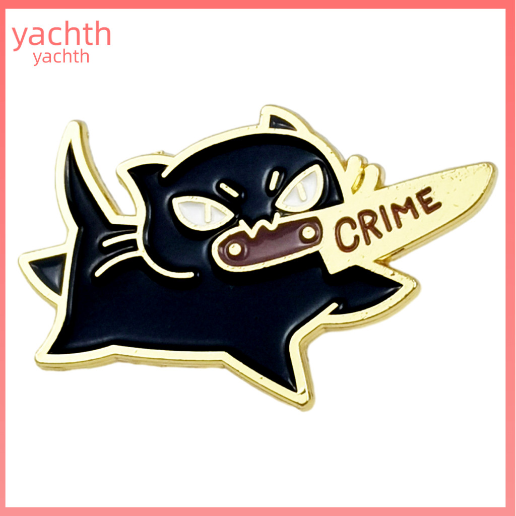 Black Cat Enamel Pin Brooch Cartoon – Cute Lapel Badge for Men Women Decorative Accessory for Clothing Bags Scarves fo
