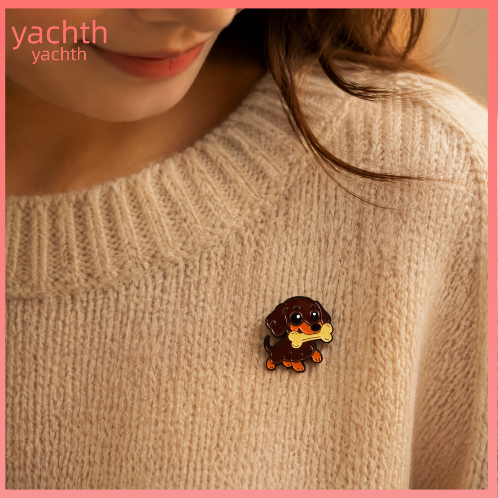 Dog Brooch Pins Lapel Cute Cartoon Enamel Alloy Puppy Pin for Men Women Decorative Badge for Clothes Bags Hats Scarves S